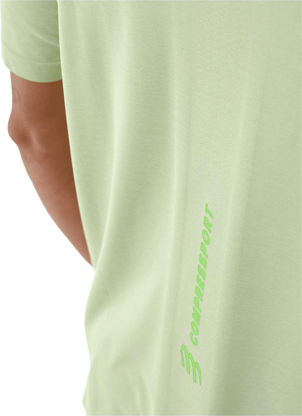 Maglia a maniche corte Compressport Performance verde da uomo 4/4