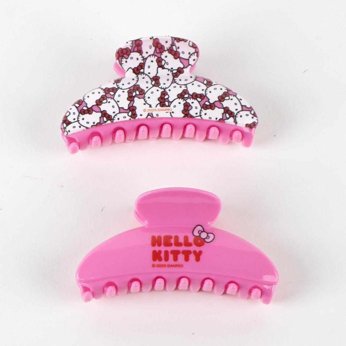 Pack de Pinzas de Pelo Tipo Claw Infantil Hello Kitty ABS Rosa 2/5