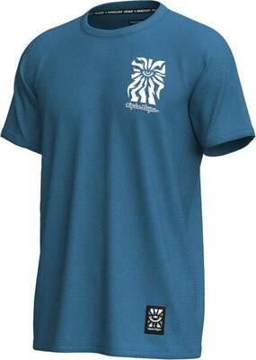 Troy lee designs skyline ride-shirt met korte mouwen, blauw