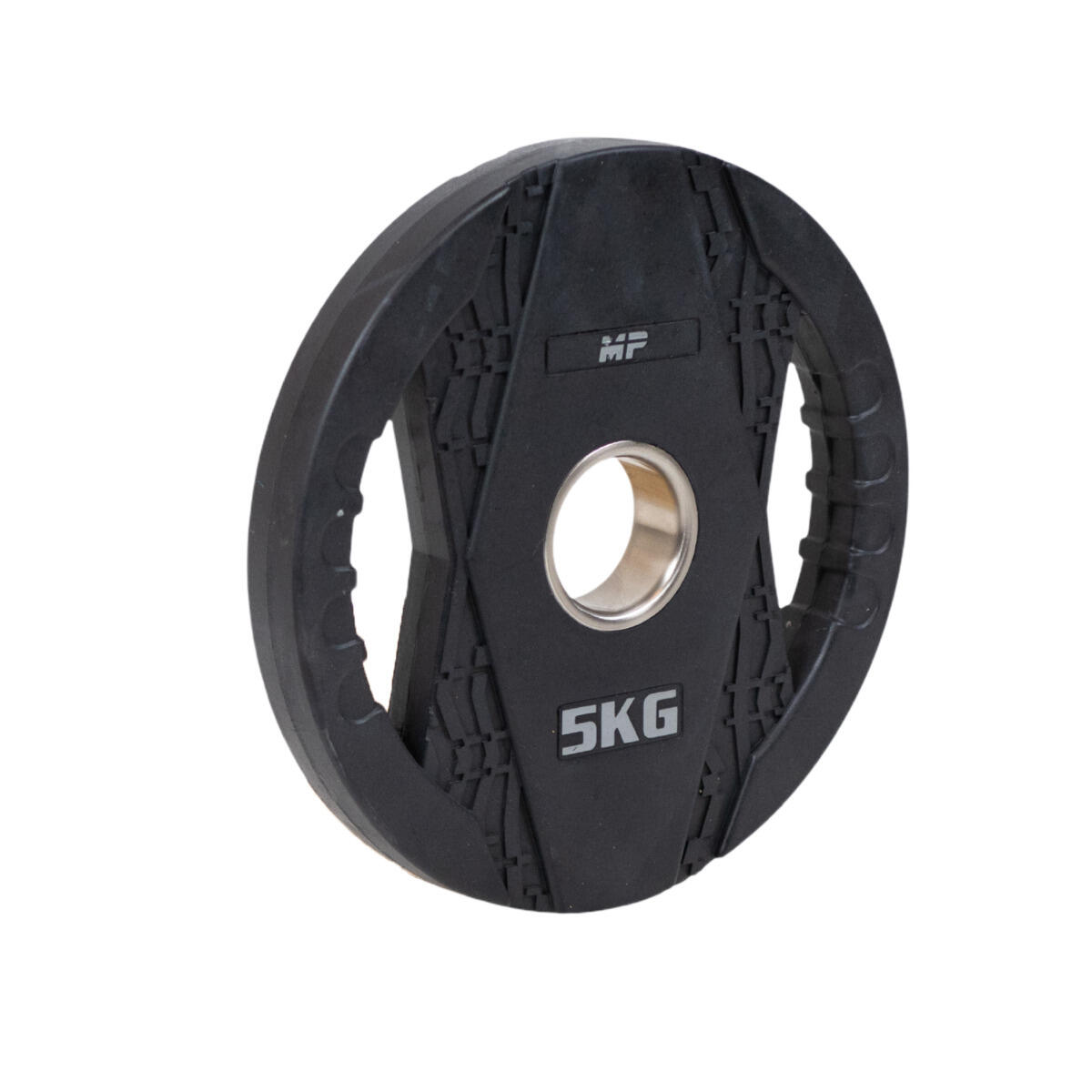 Muscle Power MP2005 Olympische rubber halterschijven 2 grips 5 KG 3/7