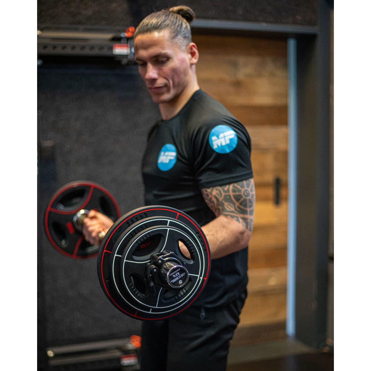 Muscle Power 10 kg Polyurethaan 4 Grip Halterschijf 50 mm 5/6