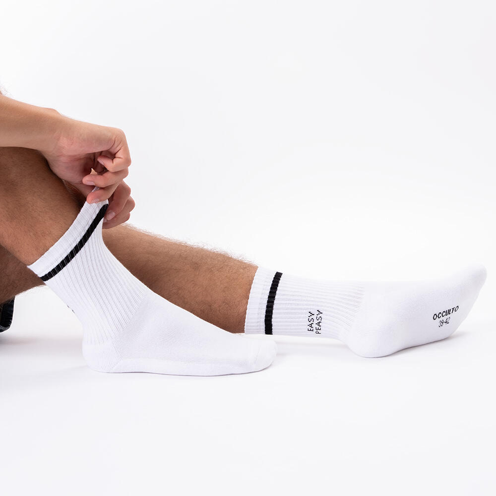 Damen & Herren Statement Tennis Socken 3er Pack (Modell: Leo) Easy 39-42 6/6