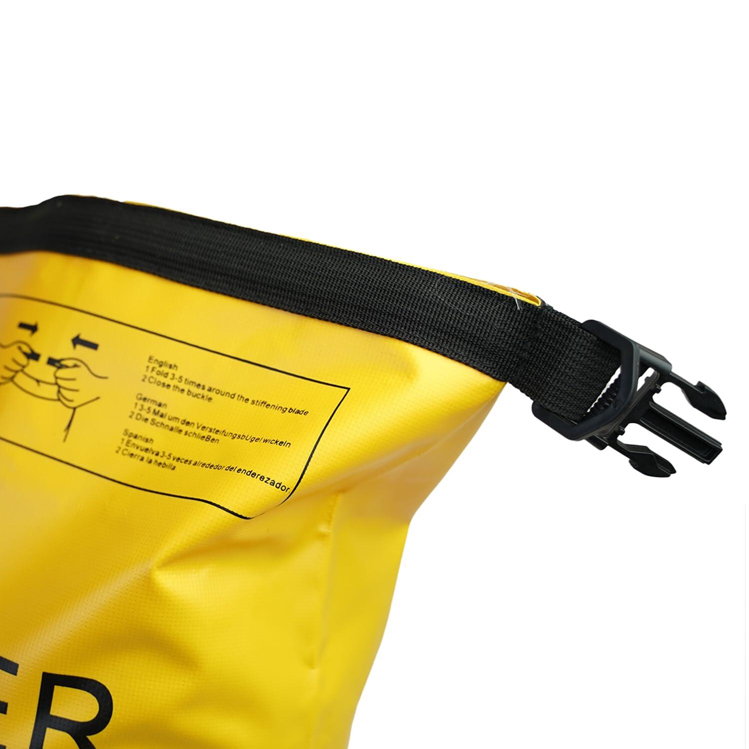Dry Bag - wodoodporna torba 10 l - żółta - 17x46 cm - duffel bag 3/7