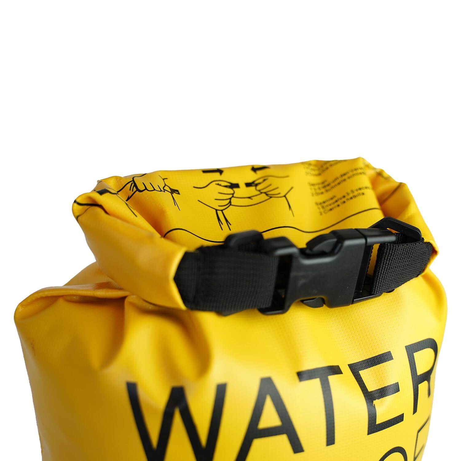 Dry Bag - wodoodporna torba 10 l - żółta - 17x46 cm - duffel bag 5/7
