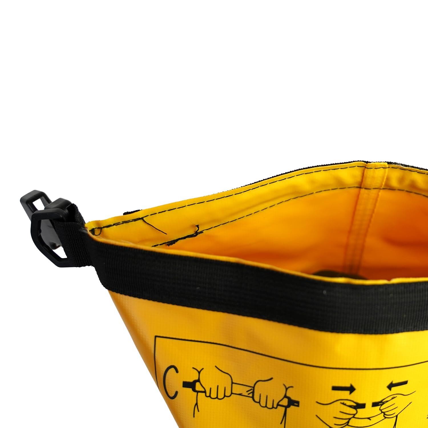 Dry Bag - wodoodporna torba 10 l - żółta - 17x46 cm - duffel bag 4/7