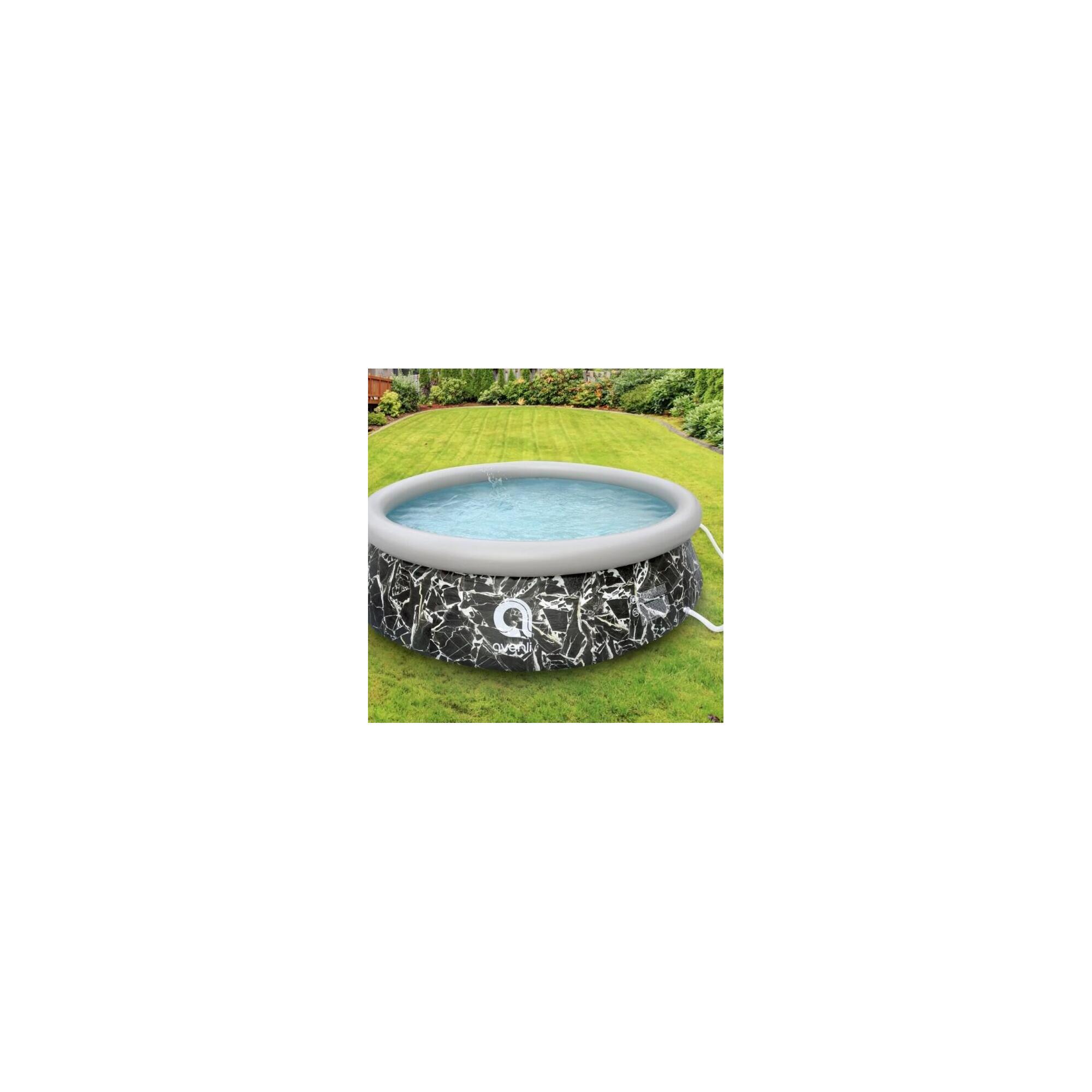 Piscina JILONG 300 cm cu pompa inclusa Black Marble Pattern