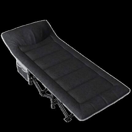 Nordcore Łóżko Polowe Premium, Czarne-190x68x40cm - max 200kg