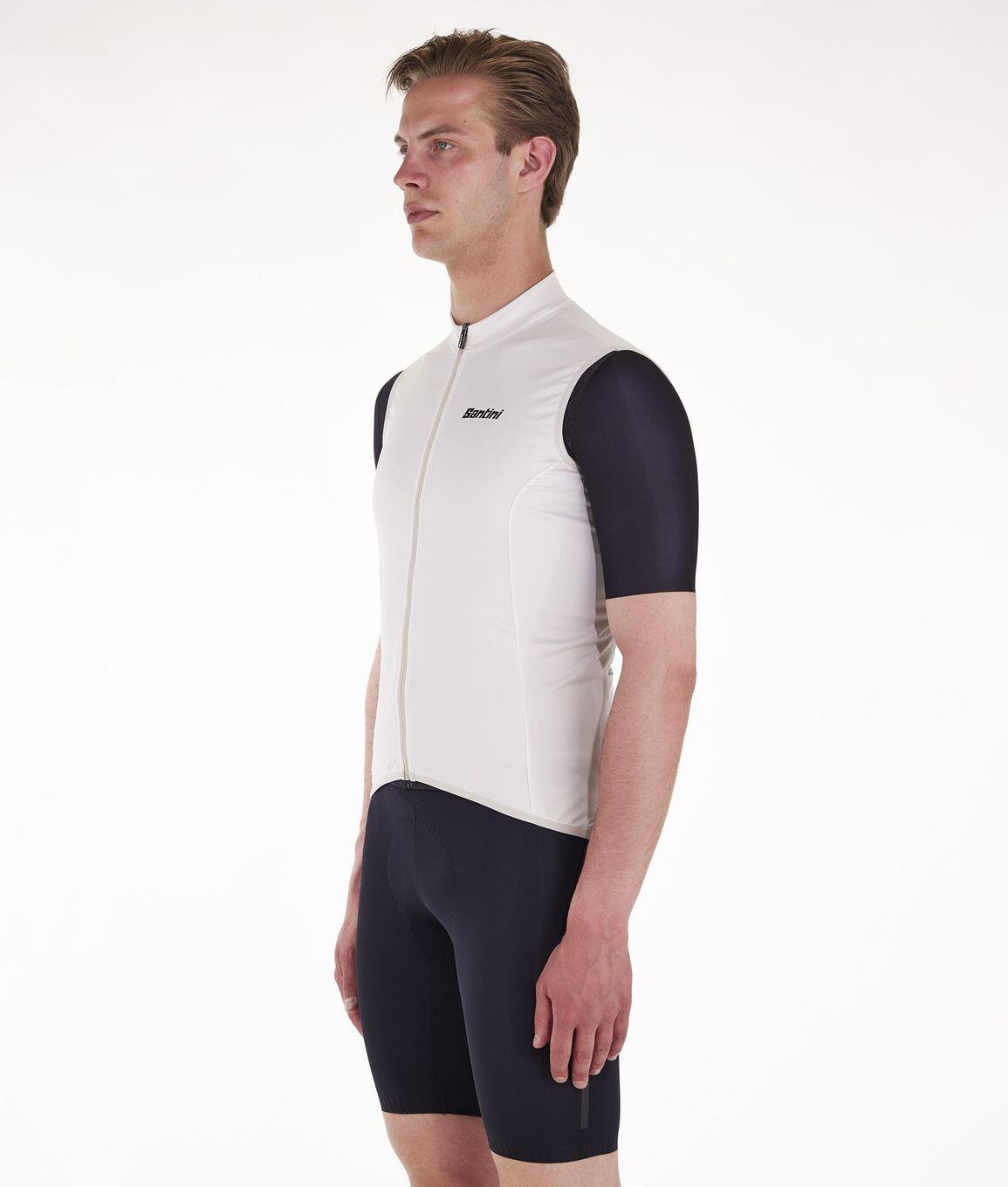 Chaleco cortavientos Santini NBL beige para hombre 3/4