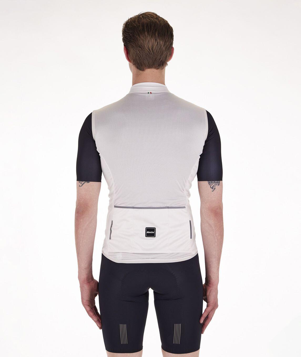 Chaleco cortavientos Santini NBL beige para hombre 2/4