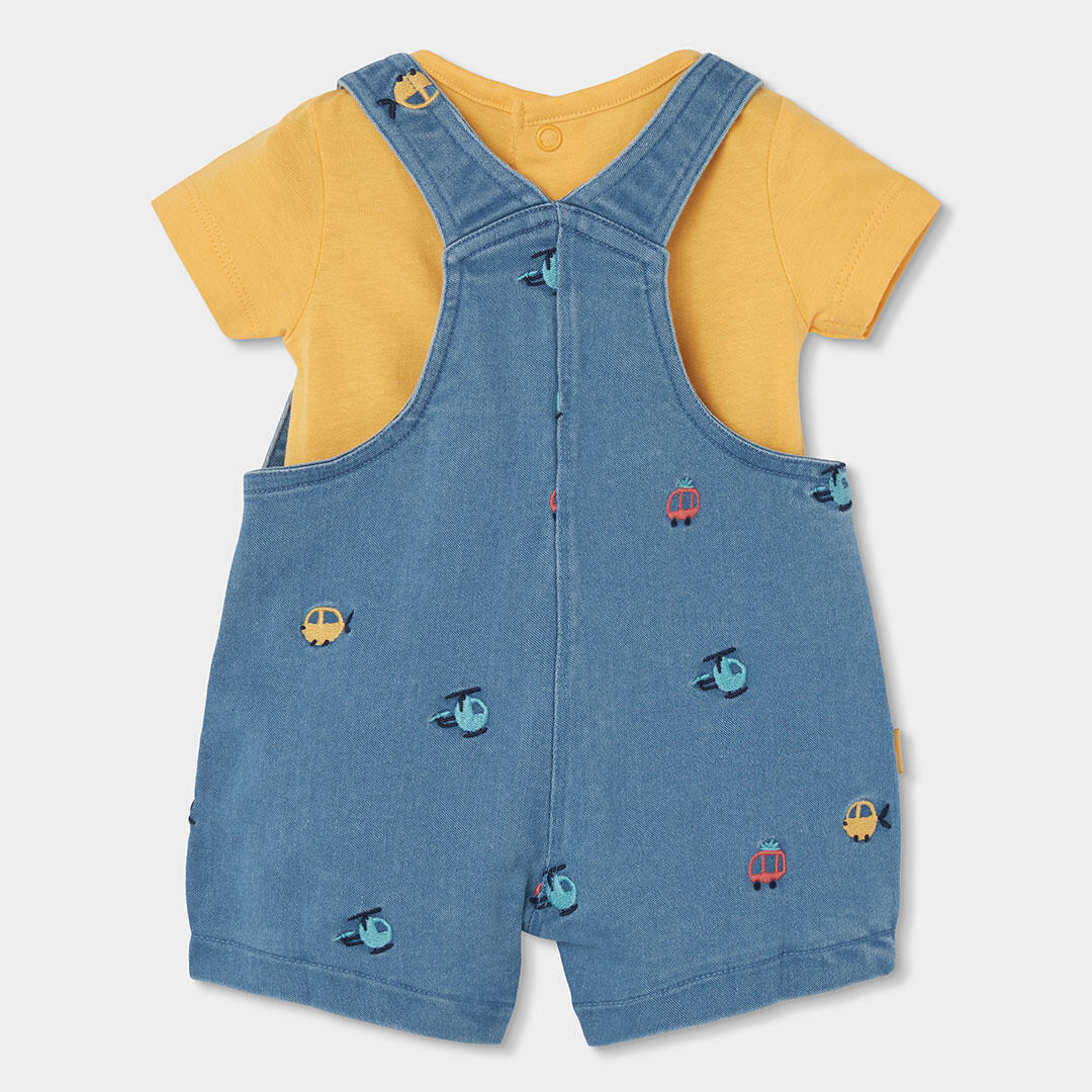 Conjuntos de verano de gimnasia bebé niño boboli amarillo 2/7