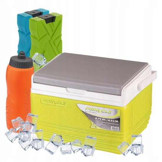 Lodówka Turystyczna 4,5L Pinnacle TPX 6006 limonkowa + 2 wkłady + Bidon