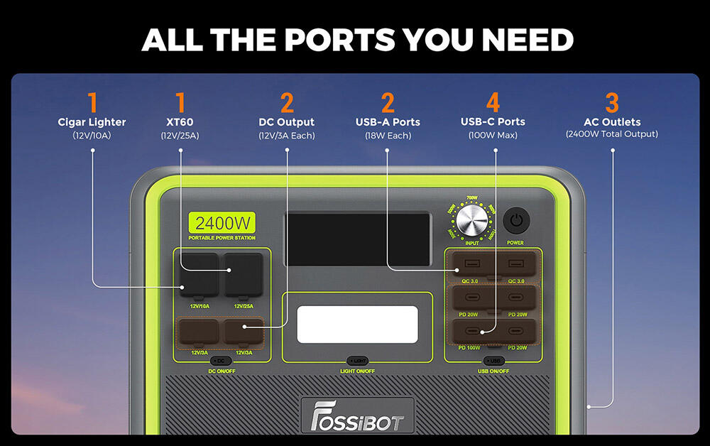 Station portable FOSSiBOT F2400 2048Wh – Vert 3/7