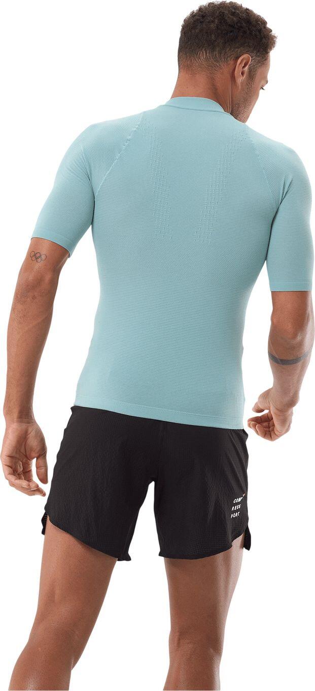 Compressport Trail Racing Postural Kurzarm-Trikot Blau Herren 2/4
