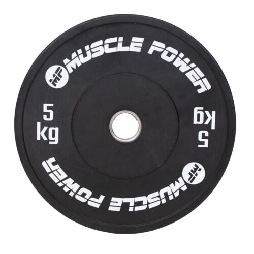 Muscle Power MP3026 Ol High black Bumper plate 5 kg 2/7