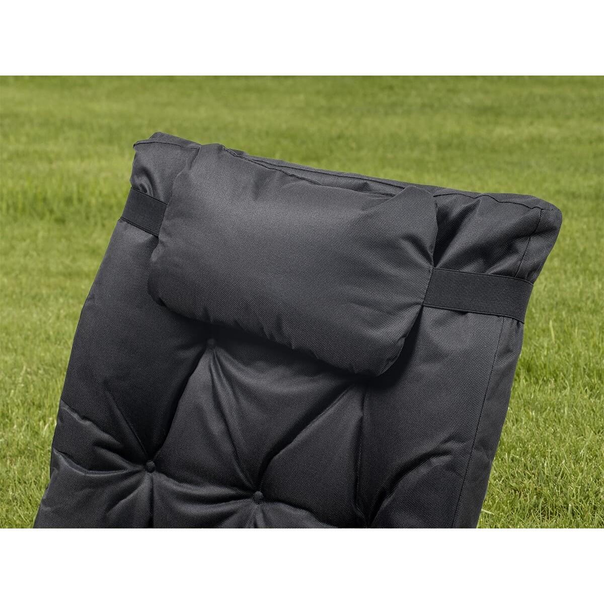 Campingstoel Nojata Plus - opvouwbare stoel met voetsteun en kussen - max. 120kg 5/7