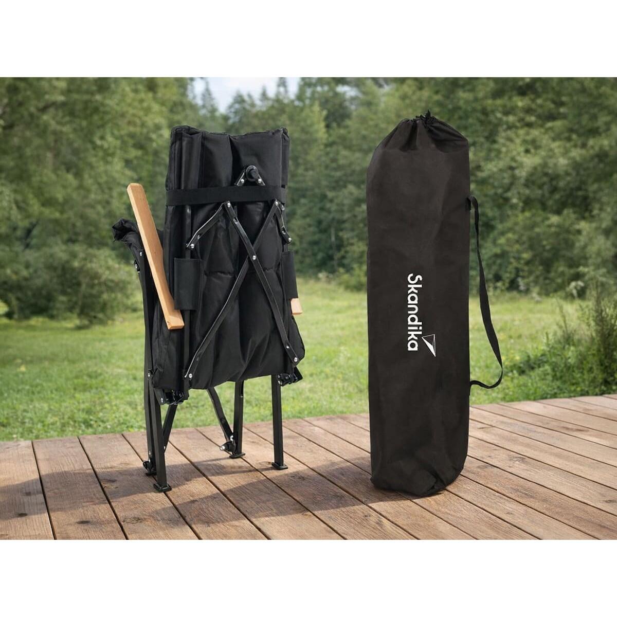 Campingstoel Nojata Plus - opvouwbare stoel met voetsteun en kussen - max. 120kg 7/7