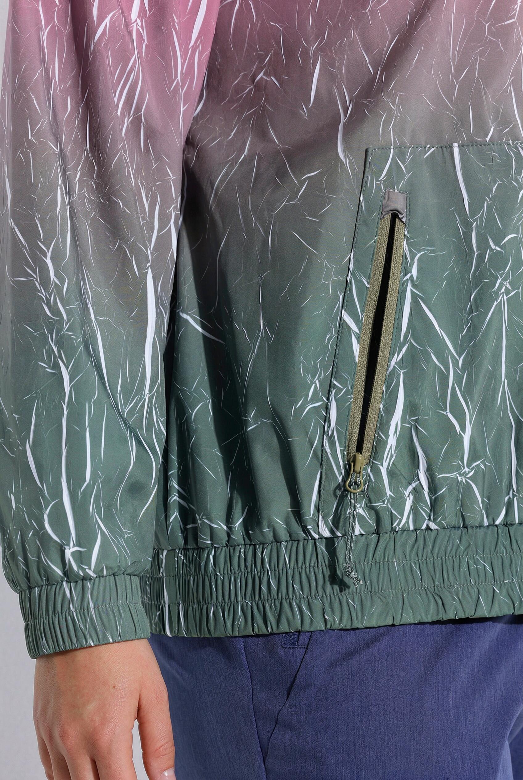 Dames Handige jas kleurverloop capuchon waterafstotend 6/7