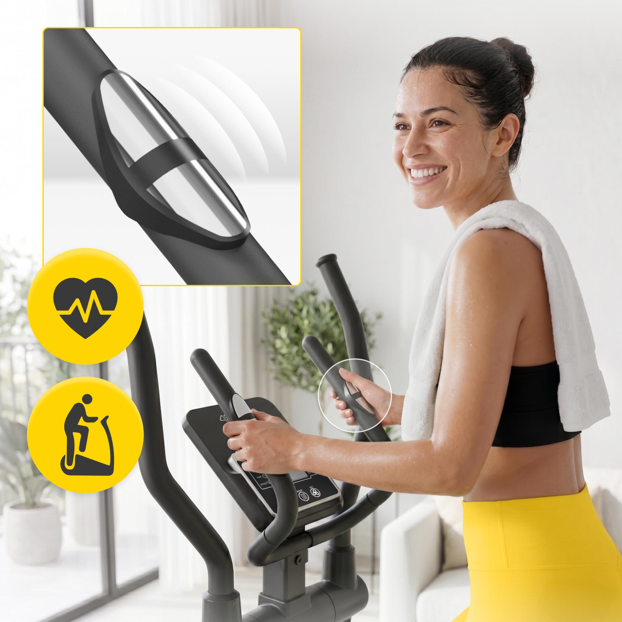 Rower eliptyczny trenażer magnetyczny MY-PRO domowy 4FIZJO 4/7