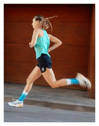 Chaussettes Compressport Mid Compression V2.0 Bleu/Blanc 7/7