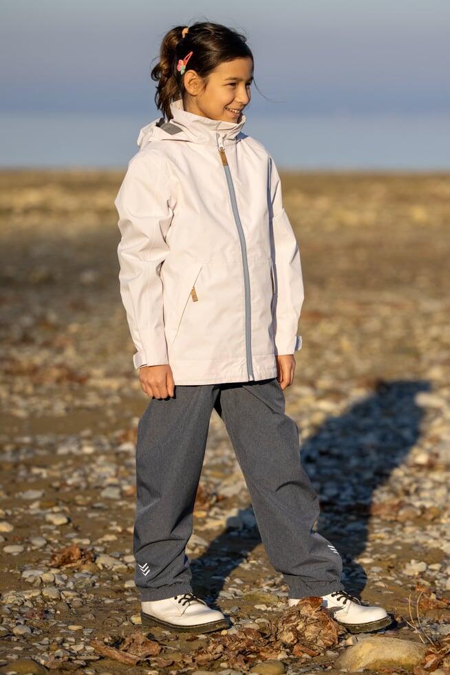 Kinder Regenhose Spyke grey melange 3/4