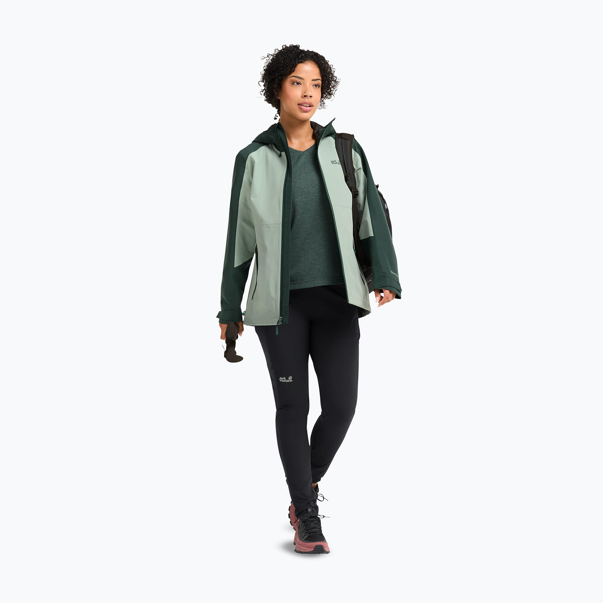 Casaco impermeável feminino Jack Wolfskin Wildbound 2L 2/7