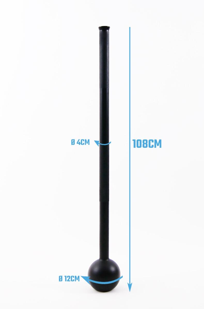 Muscle Power Macebell kleur: zwart 10 kg 5/6