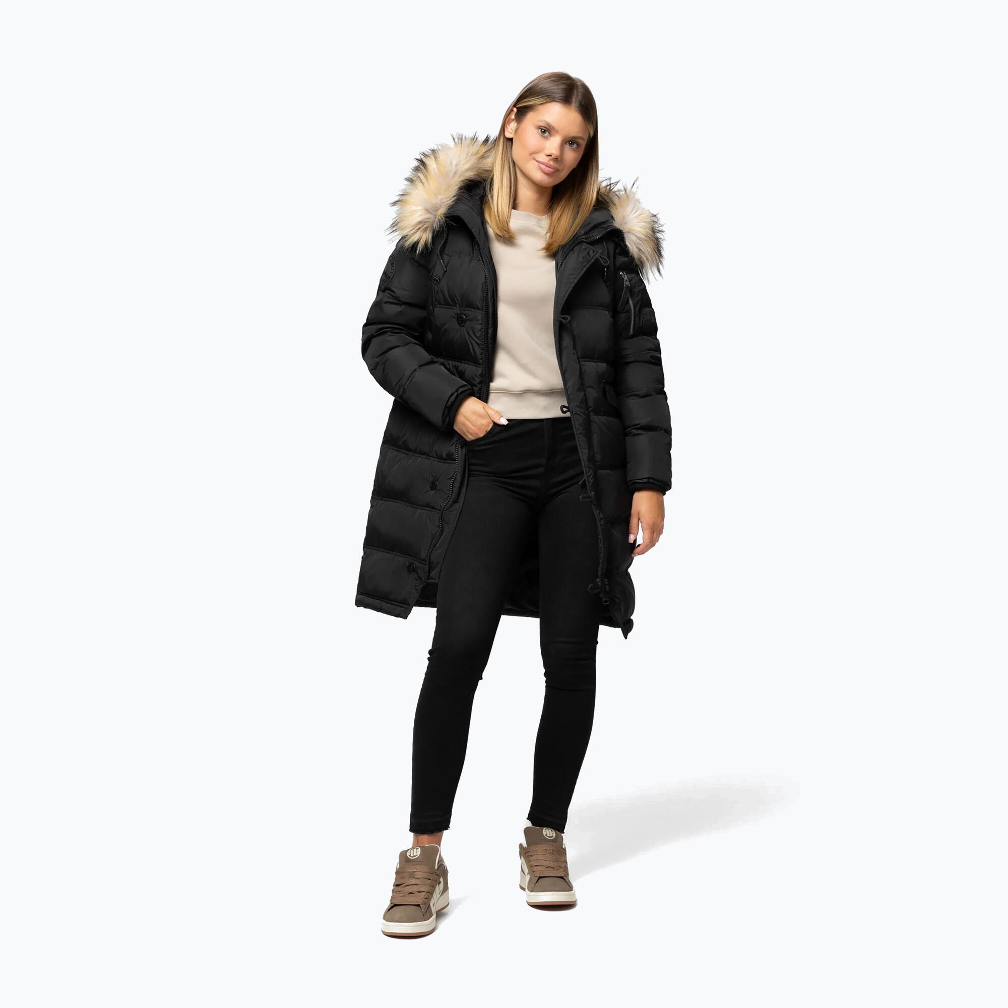 Kurtka zimowa damska Pitbull Queenston Padded Hooded 2/7