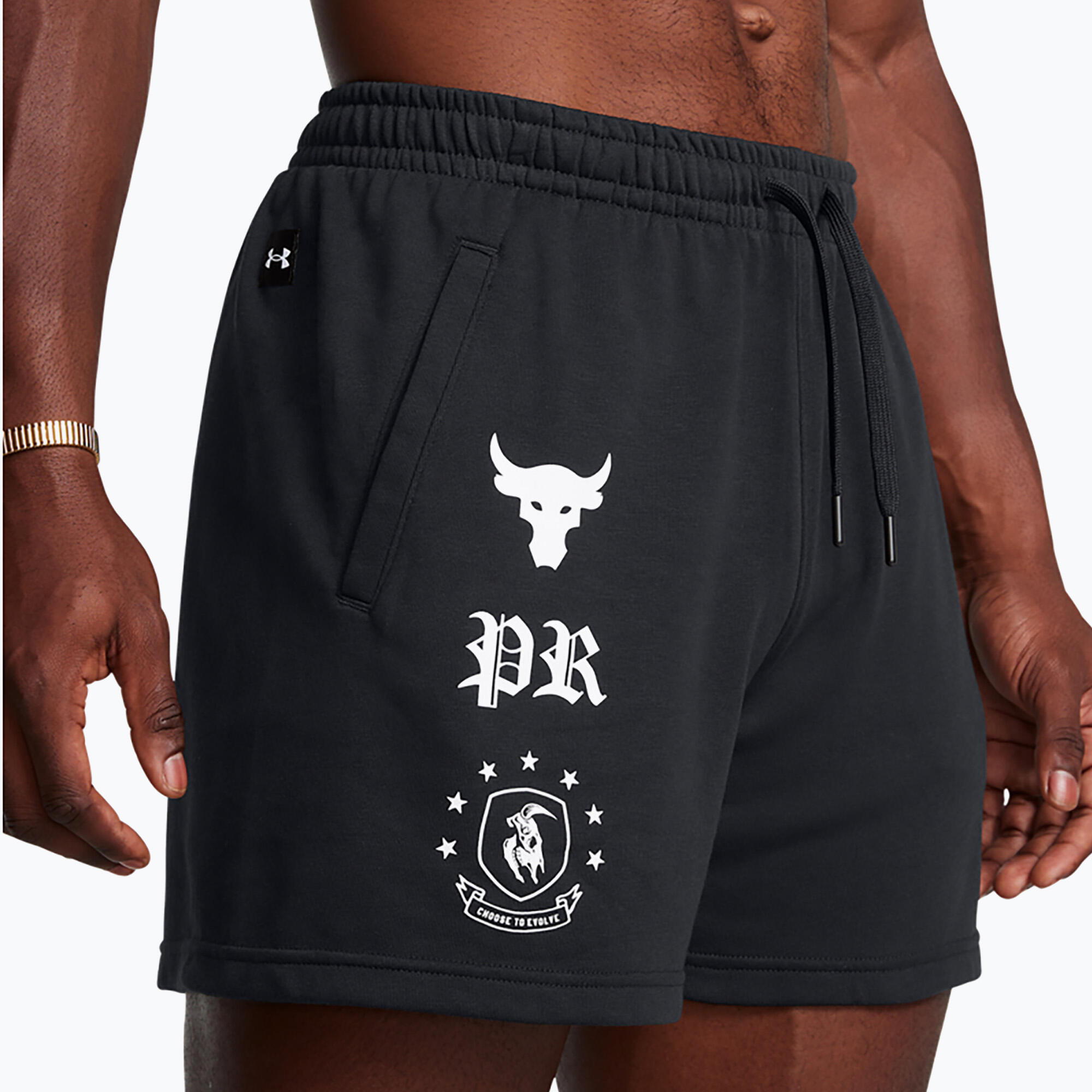 Spodenki męskie Under Armour Project Rock Terry Badge Of Honor Fleece 4/4