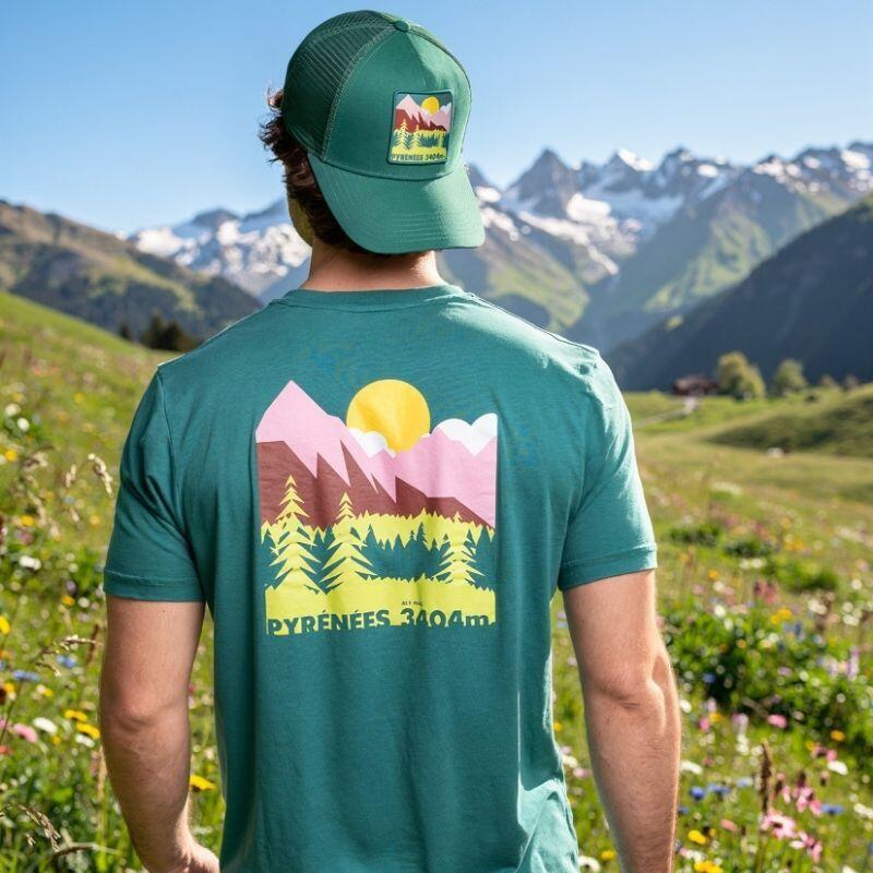 BV Sport Lyocell Pyrénées Trek Summit T-shirt met korte mouwen, groen, unisex 3/3