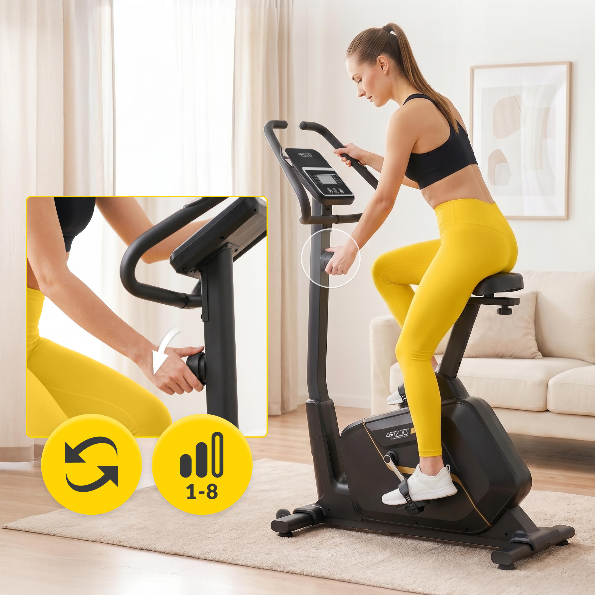 Rower stacjonarny magnetyczny do ćwiczeń w domu MY-PRO 4FIZJO 2/7