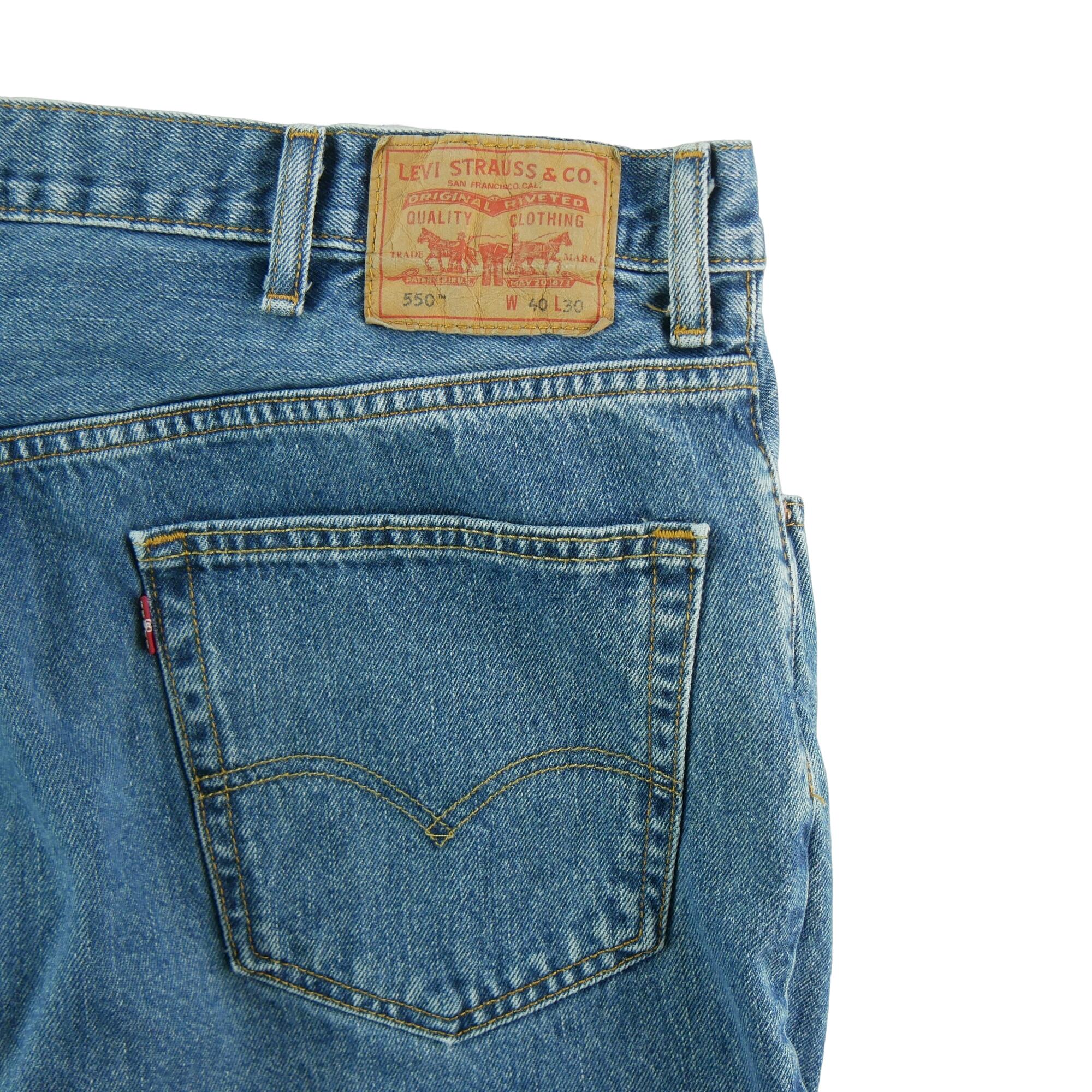 Calça jeans masculina Levi Strauss 550 relaxed fit 7/7