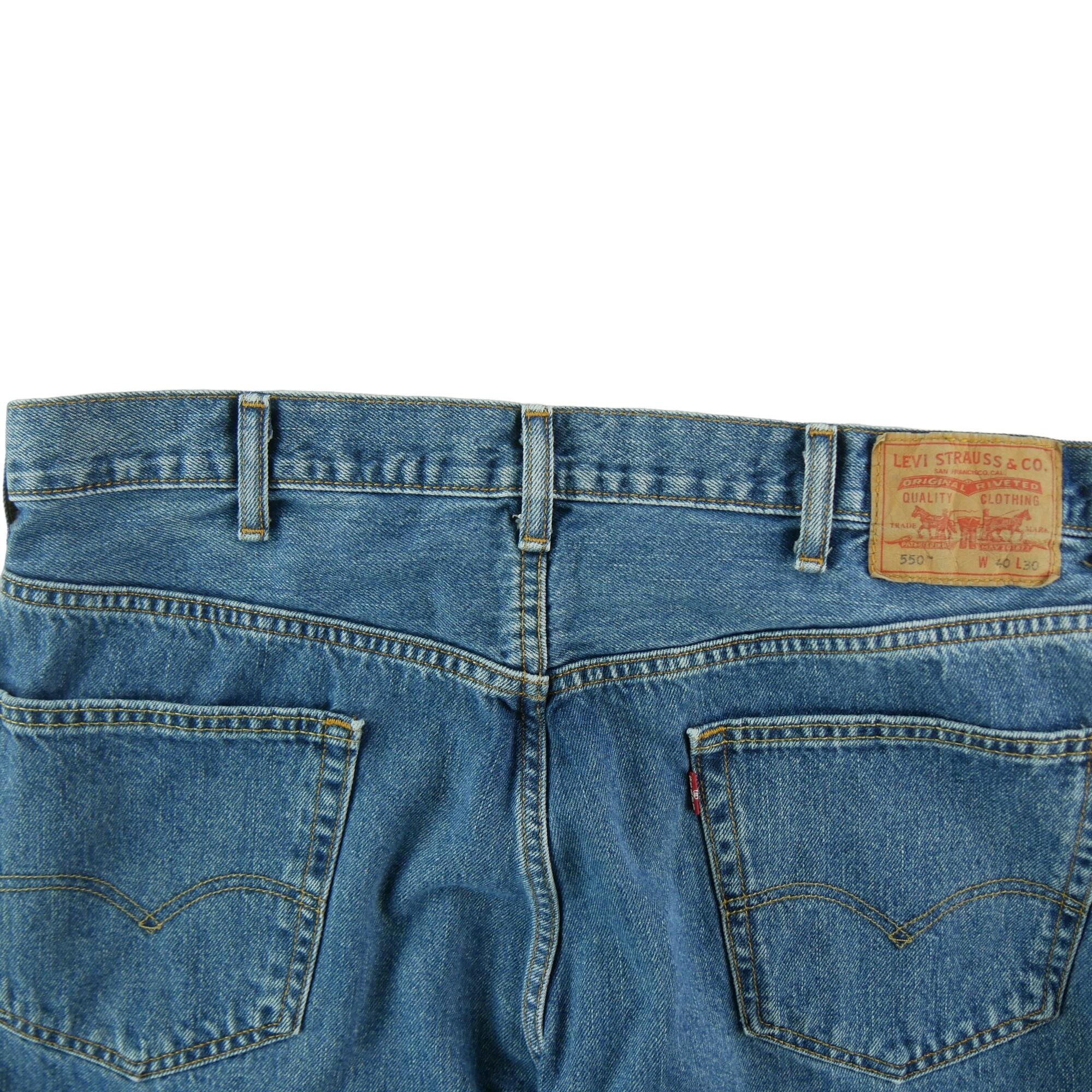 Calça jeans masculina Levi Strauss 550 relaxed fit 4/7