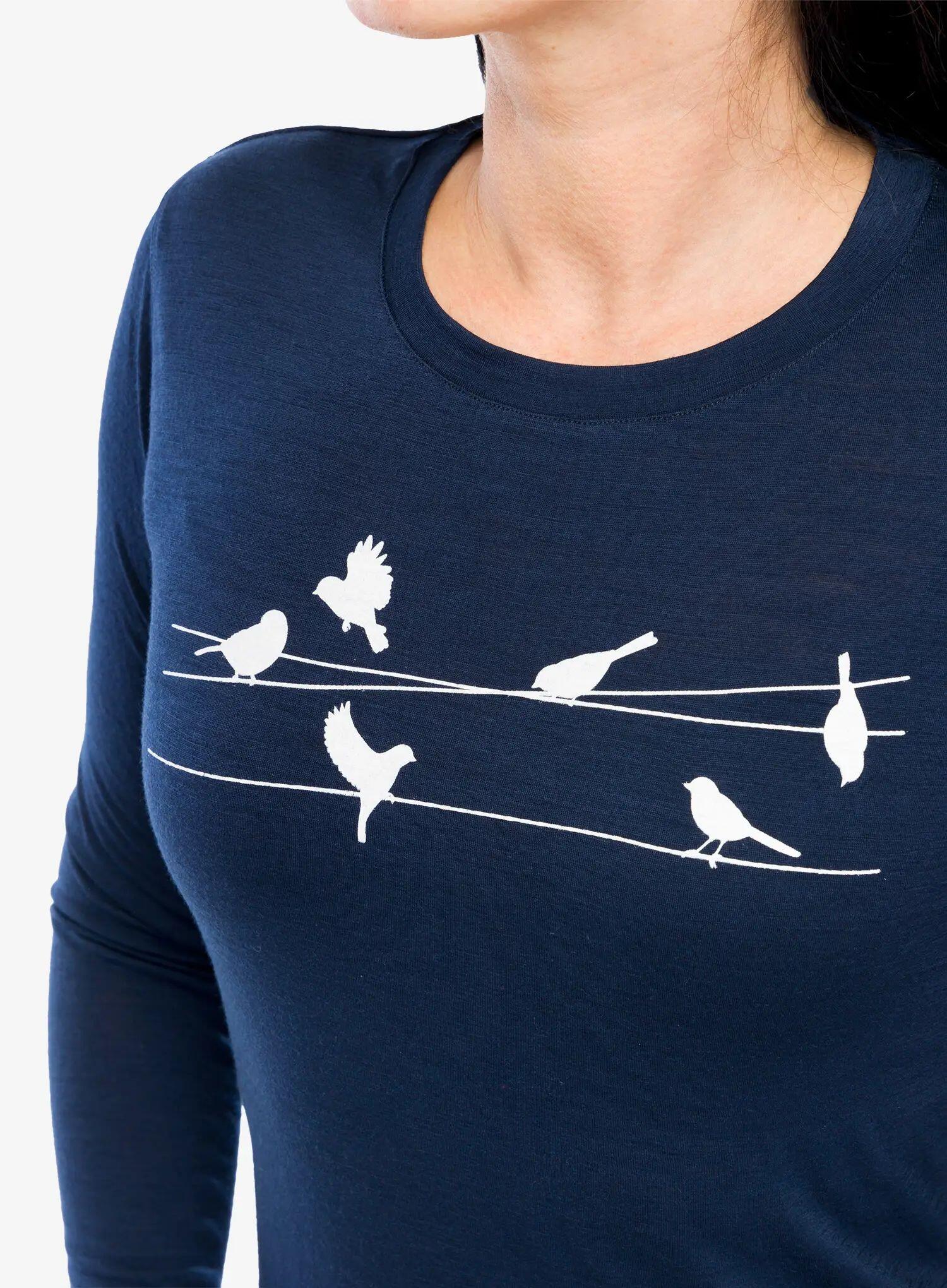 Longsleeve damski Sensor Merino Active Songbirds Tee LS 5/5