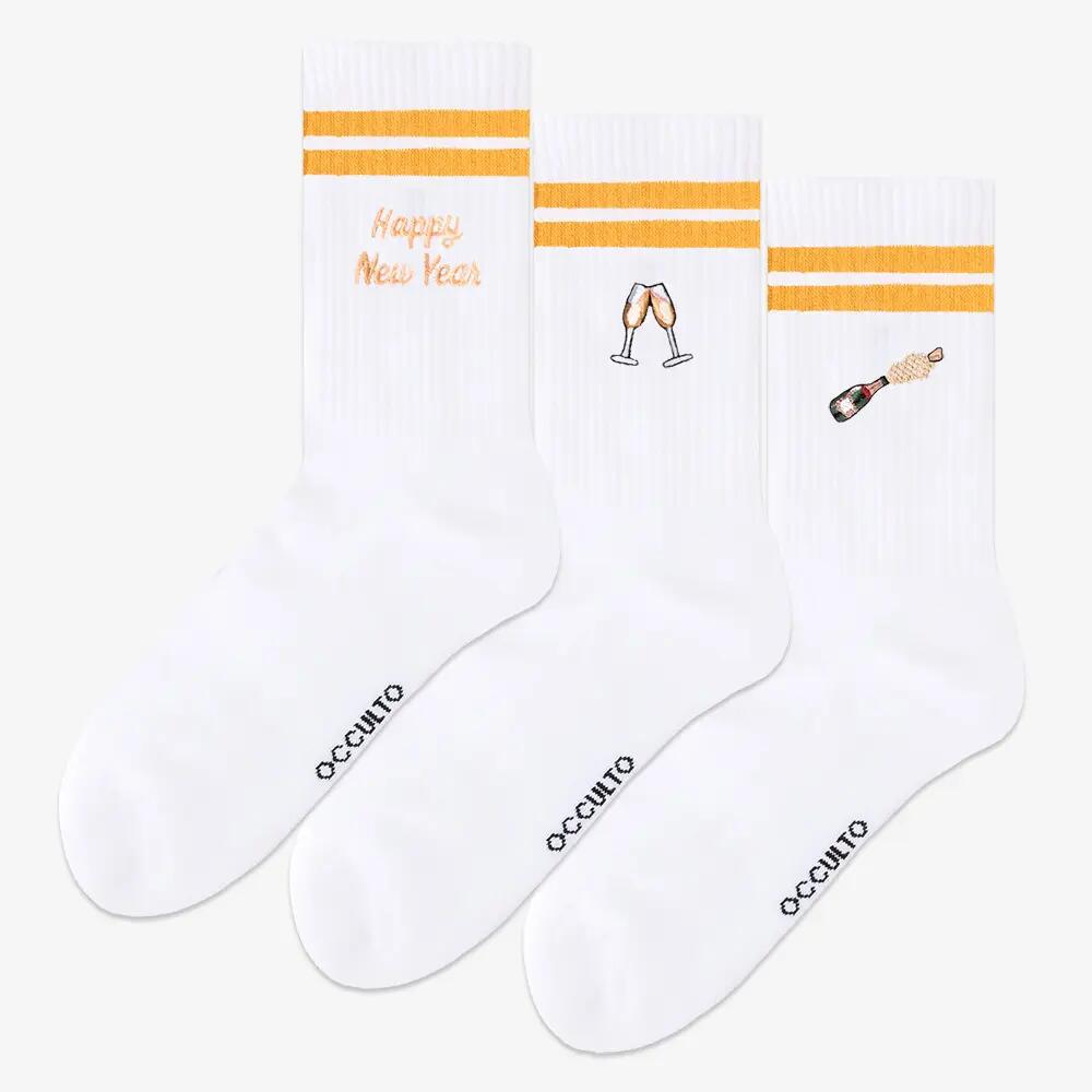 Damen & Herren Motiv Tennissocken 3er Pack (Modell: Rio) 2/6