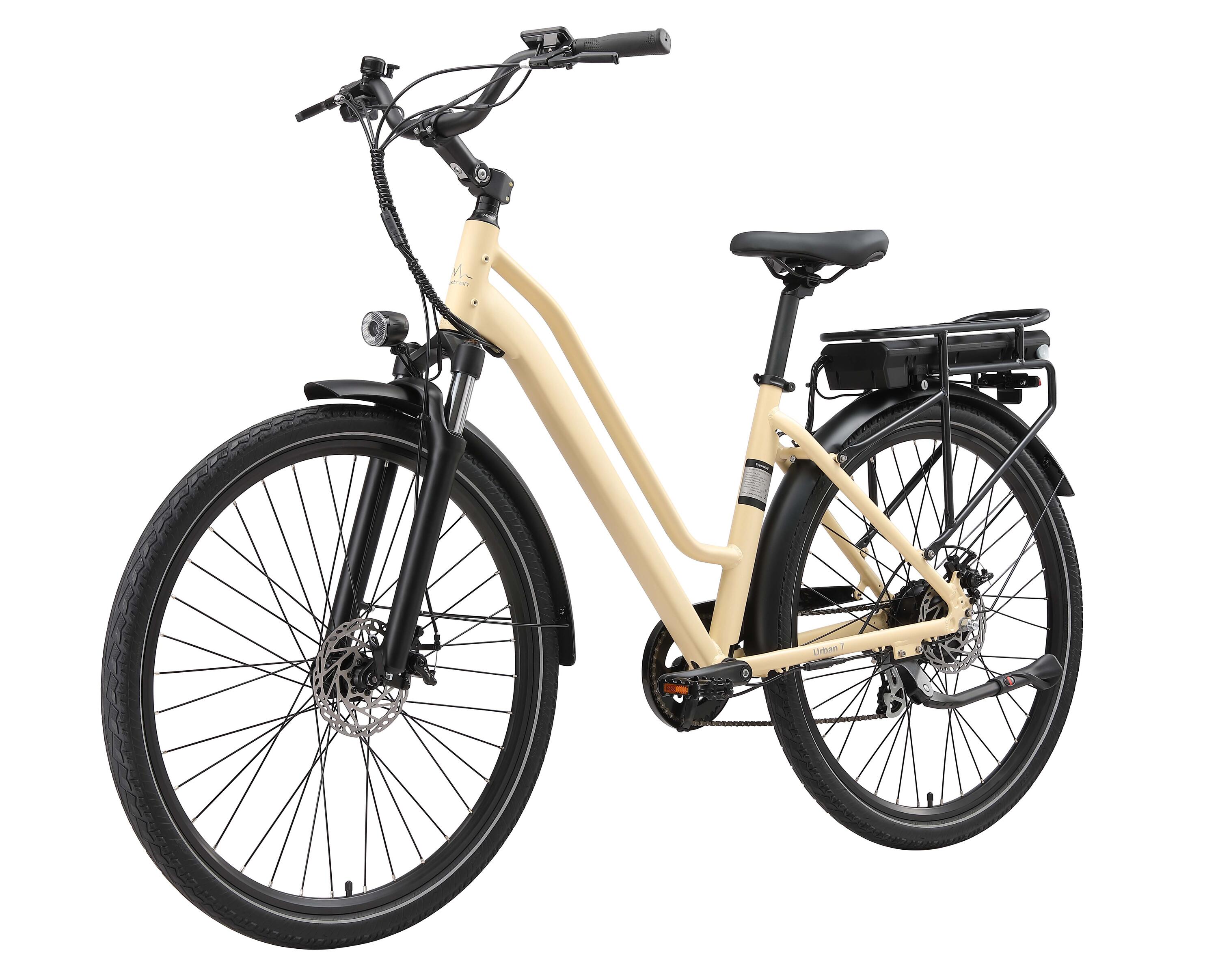 Urban 7 E-Bike 250W 70km Reichweite Shimano 7-Gang Citybike 2/4