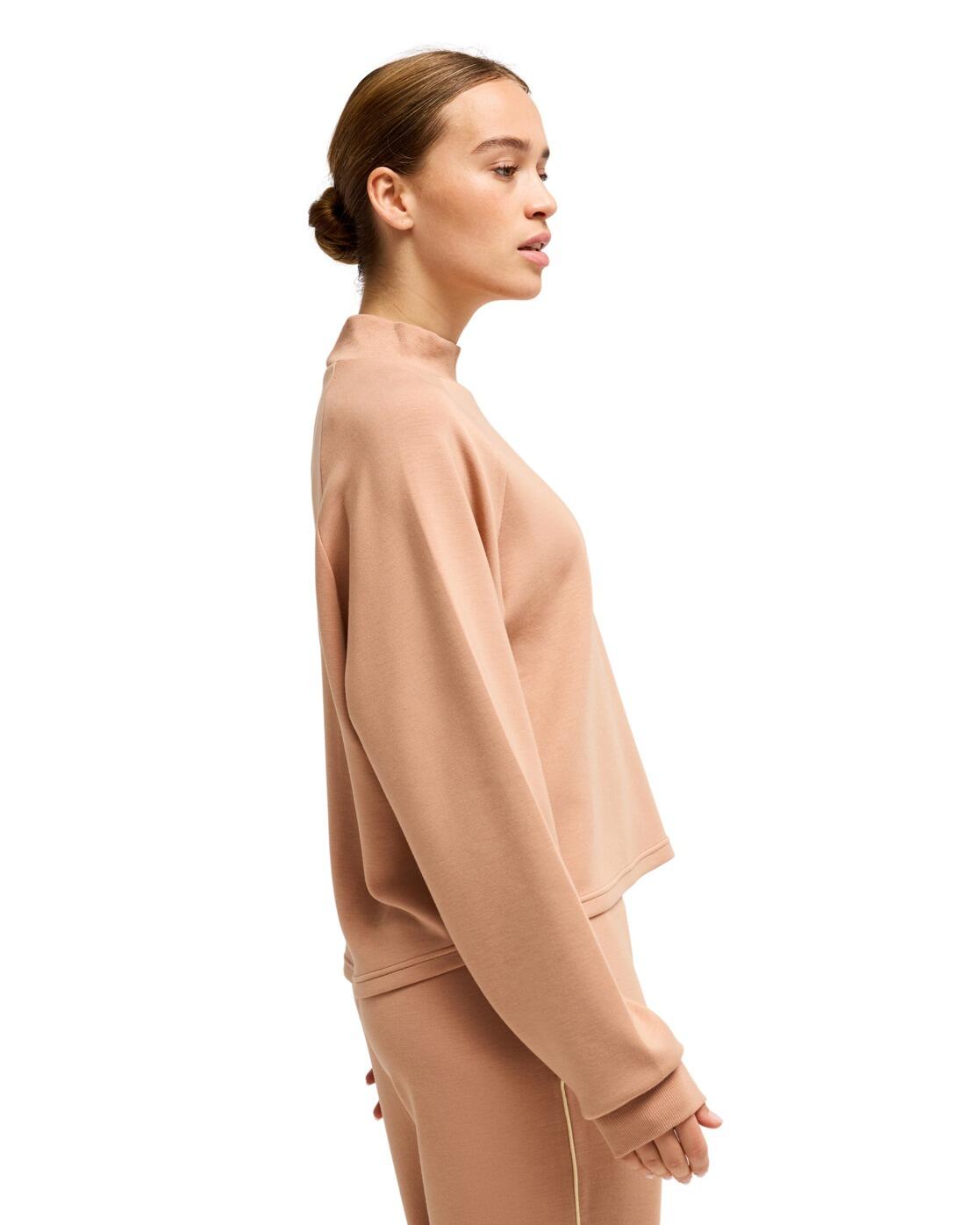 Sport-Sweatshirt RISE & VIBE SWEET HIGH NECK Braun Dames 3/4
