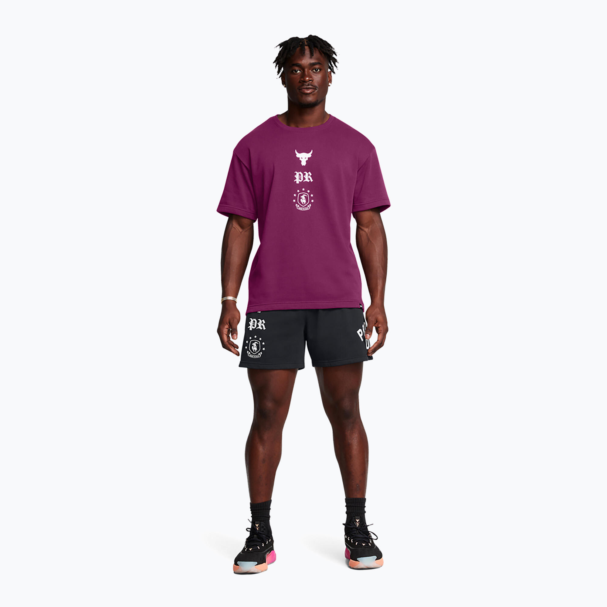 Spodenki męskie Under Armour Project Rock Terry Badge Of Honor Fleece 2/4