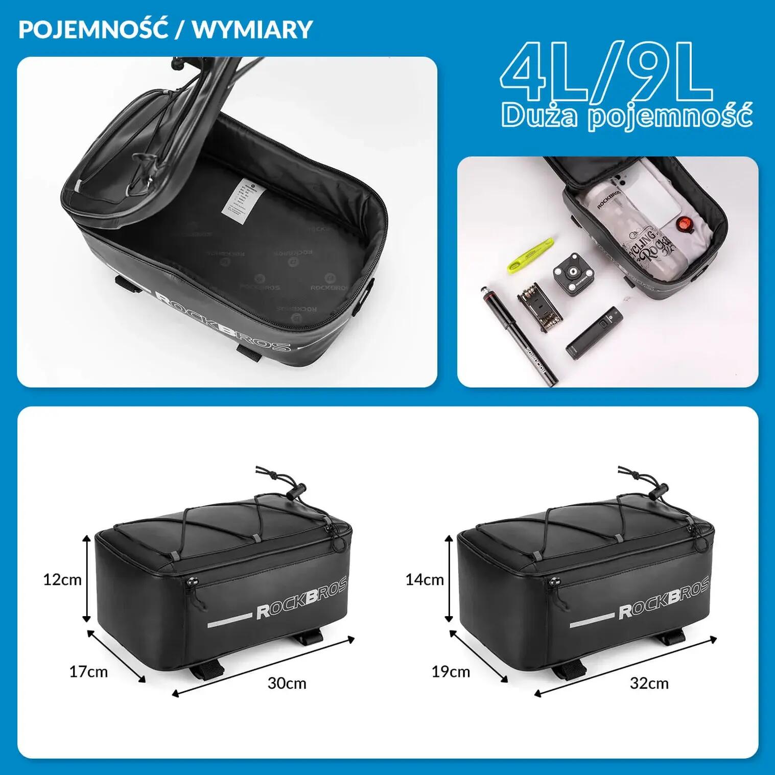 Torba rowerowa na bagażnik 4 l - ROCKBROS 30141700002 2/4