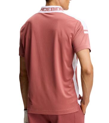 J. Lindeberg Bo Polo, Polo de golfe para homem, Flamingo Rose 3/3