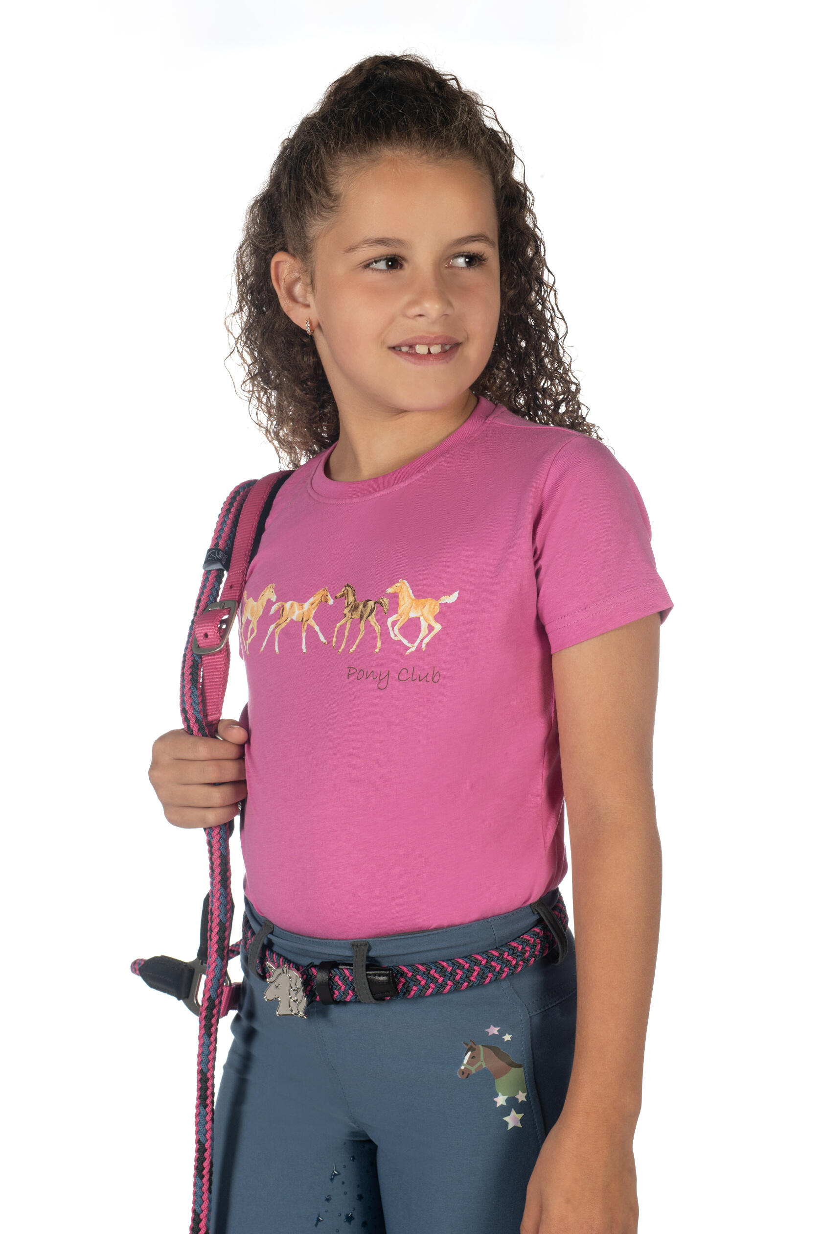 T-shirt para menina HKM Pony Club 3/7