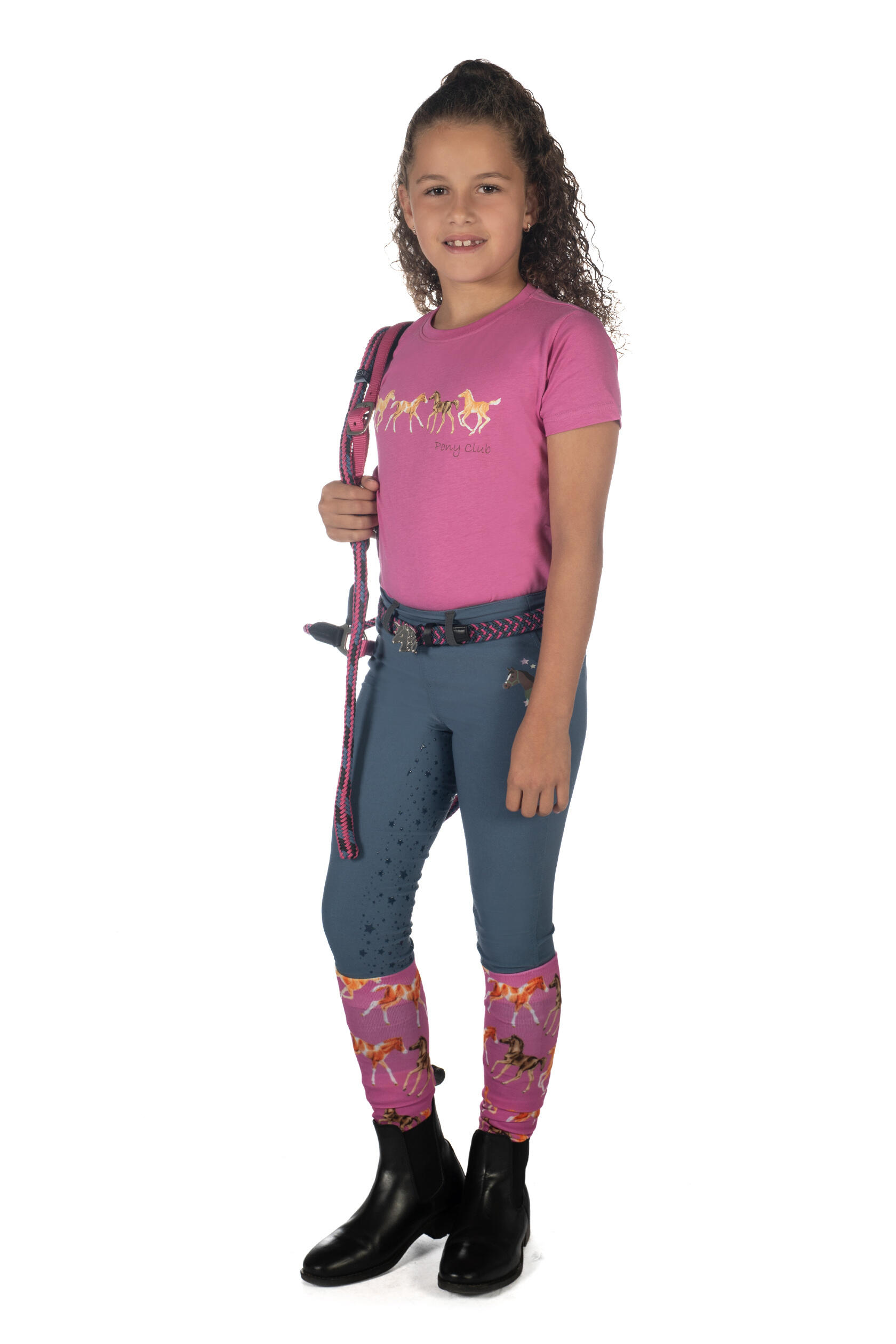 T-shirt para menina HKM Pony Club 7/7