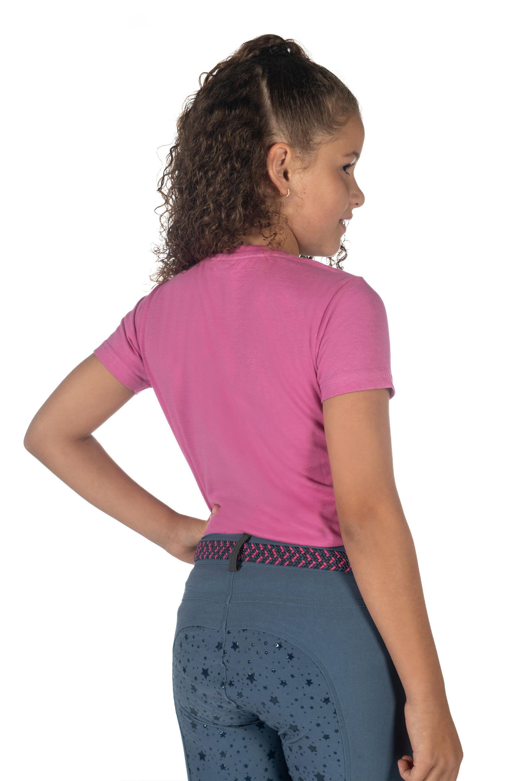 T-shirt para menina HKM Pony Club 4/7