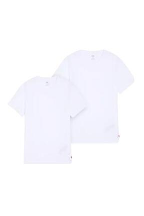 LEVI'S Herren-T-Shirt Perfect 2er-Set – 100 % Baumwolle, Rundhals, weiß