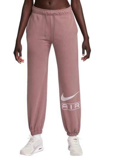 Pantaloni Nike Air Mid-Rise Fleece Jogger Rosa Donne