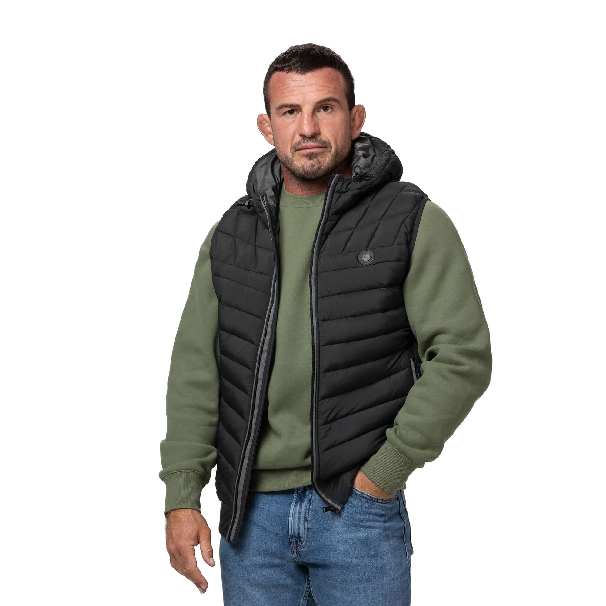 Bezrękawnik męski Pitbull Naylor Padded Hooded 7/7