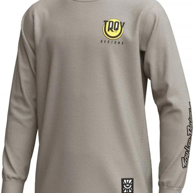 Troy Lee Designs Skyline Ride Long-Sleeve Jersey, Gray, Kids'