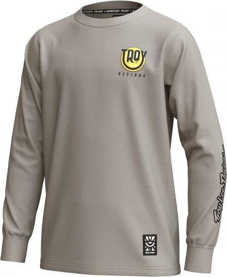 Troy Lee Designs Skyline Ride grijs kinderfietsshirt met lange mouwen