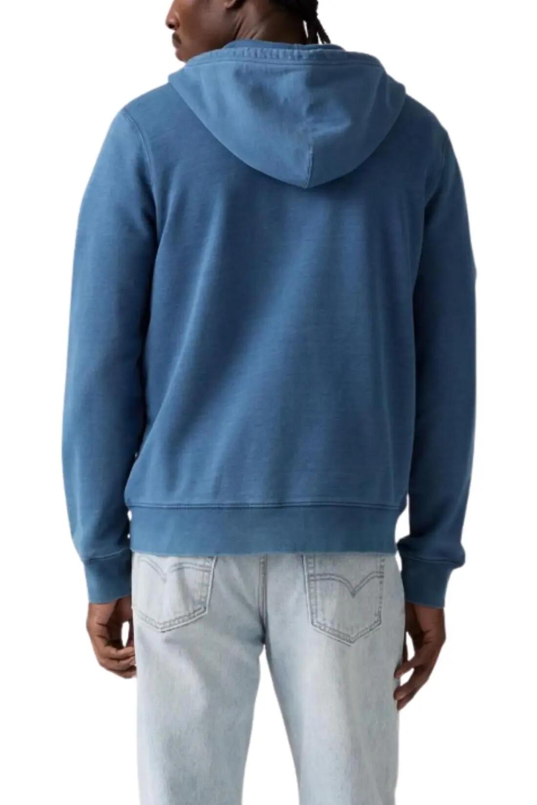 Sweatshirt met rits - sport - Heren - regular - blauw 3/4