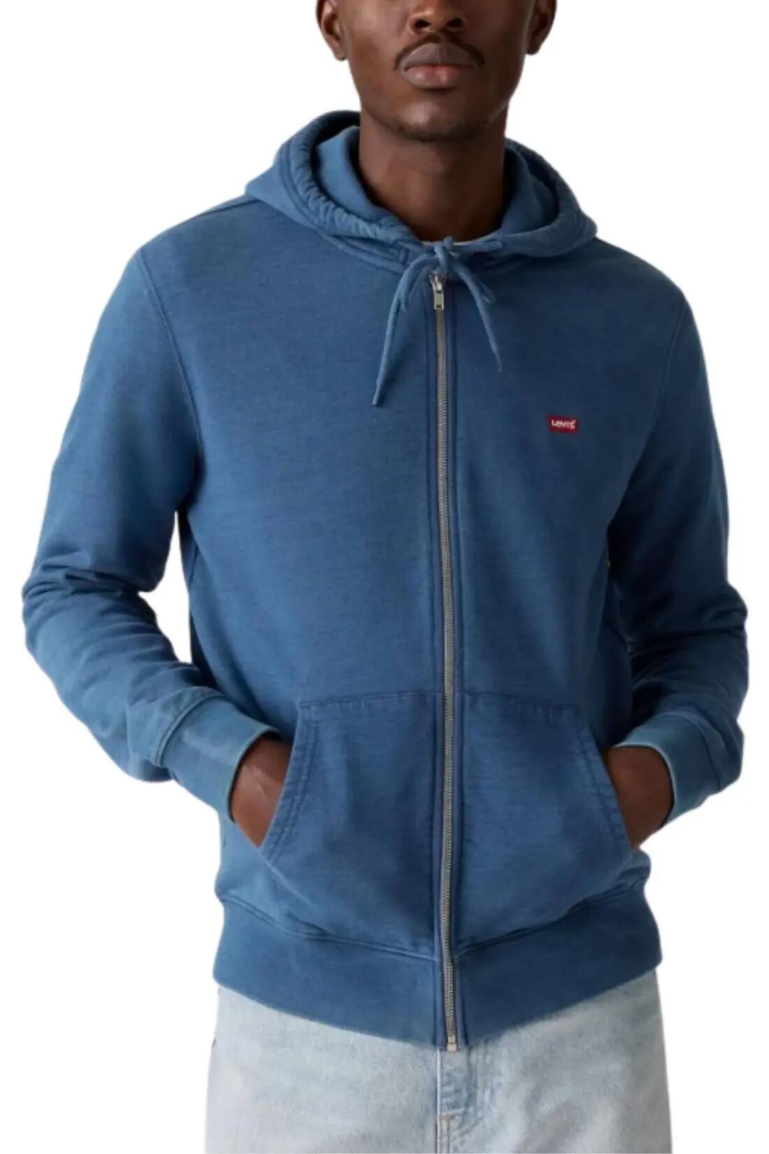 Sweatshirt met rits - sport - Heren - regular - blauw 2/4