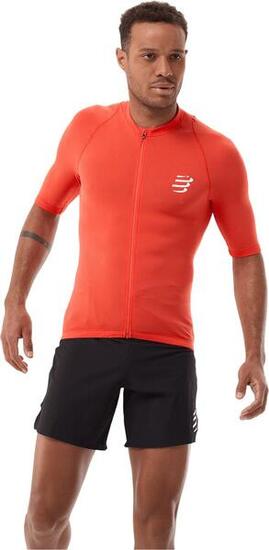 Compressport Trail Racing Postural korte mouwen shirt voor heren, oranje